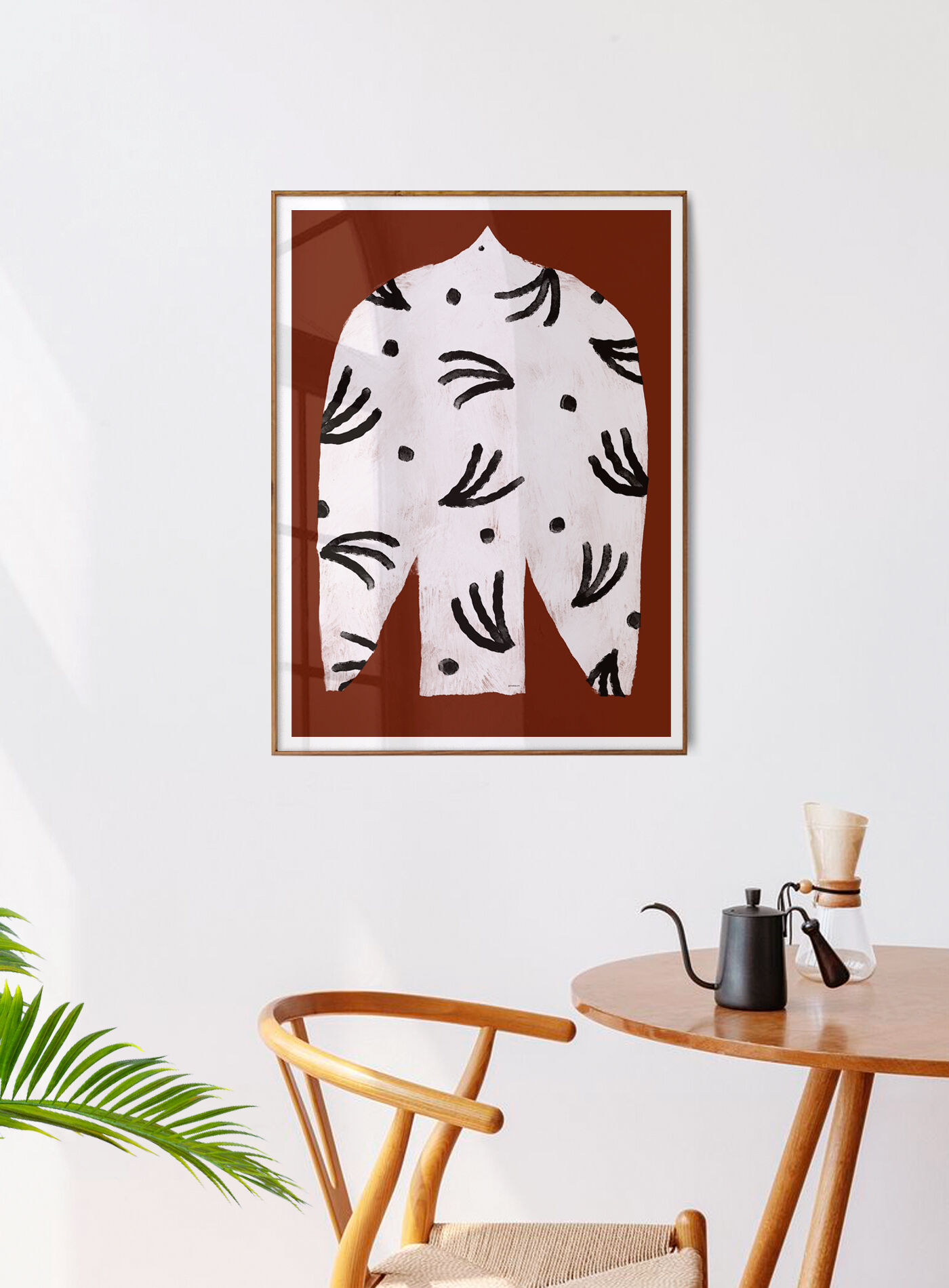 Wall poster with white bird 30cmx40cm