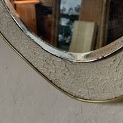 Miroir mural doré asymétrique rétroviseur