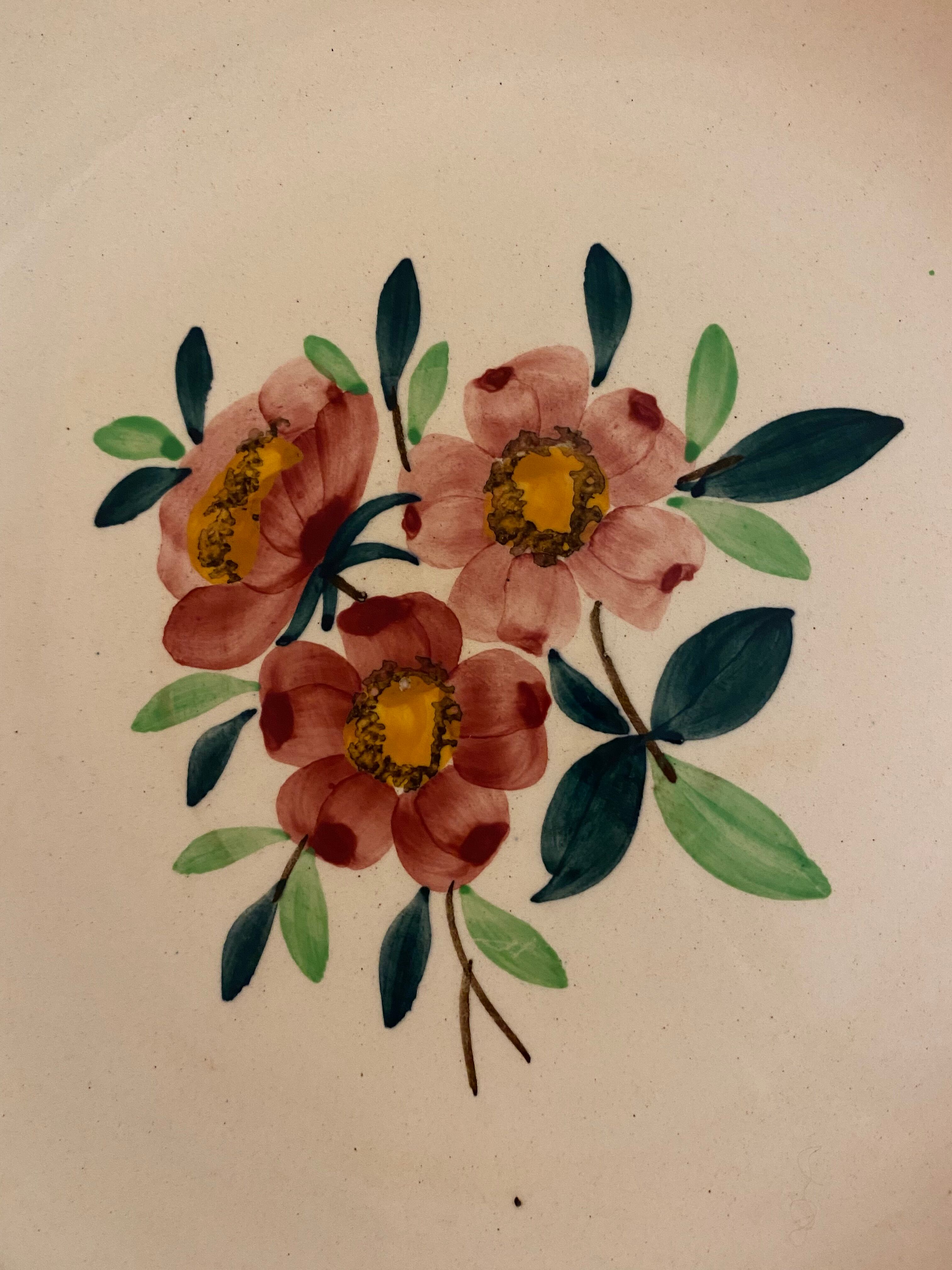 6 assiettes creuses Sarreguemines modèle Amazonas de 1940