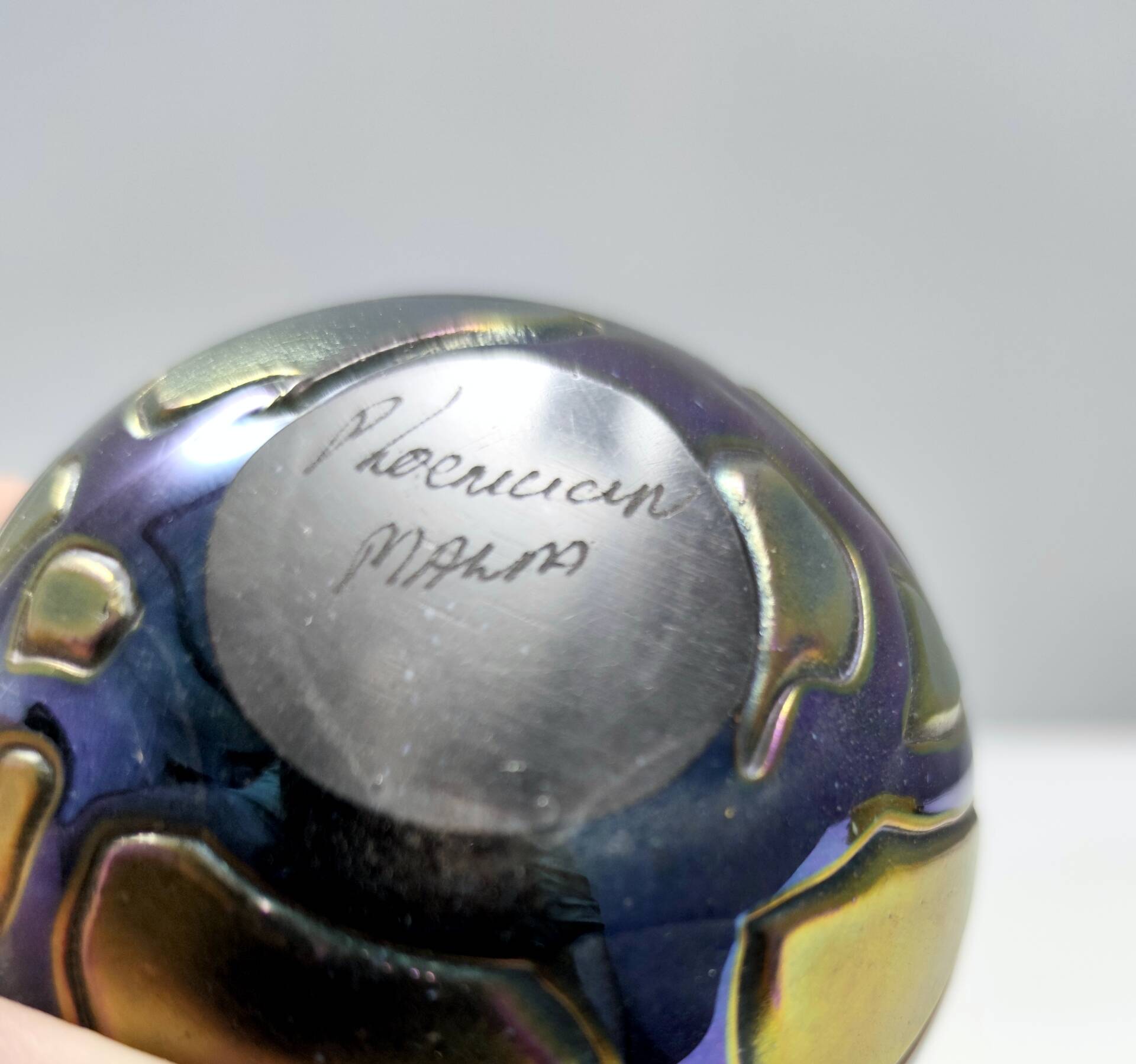 Opalescent Mdina Glass Vase from Malta