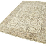 Handwoven anatolian beige rug 167 cm x 270 cm