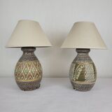 Jacques Breugnot stoneware lamps