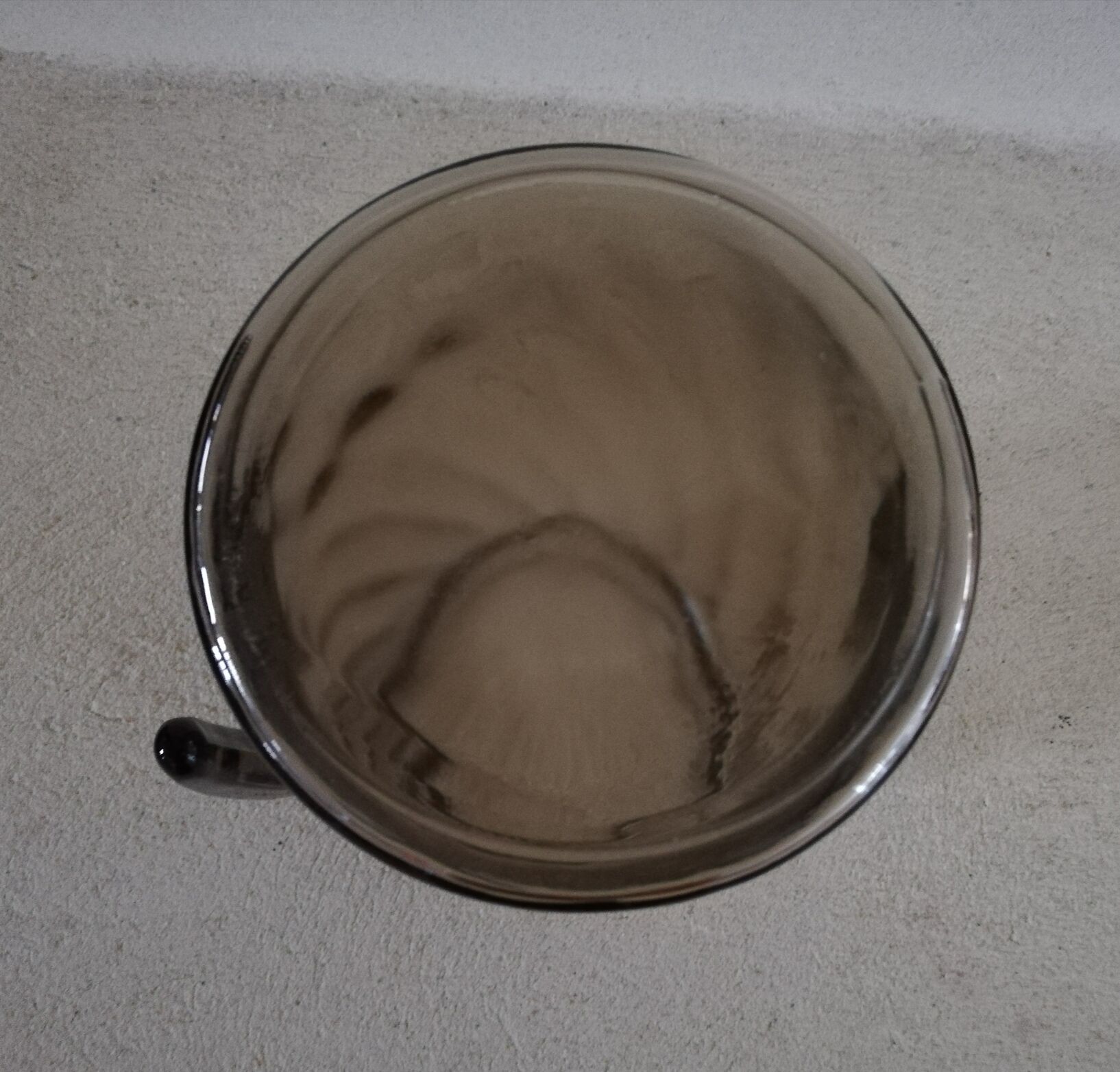 Smoked glass orange pitcher