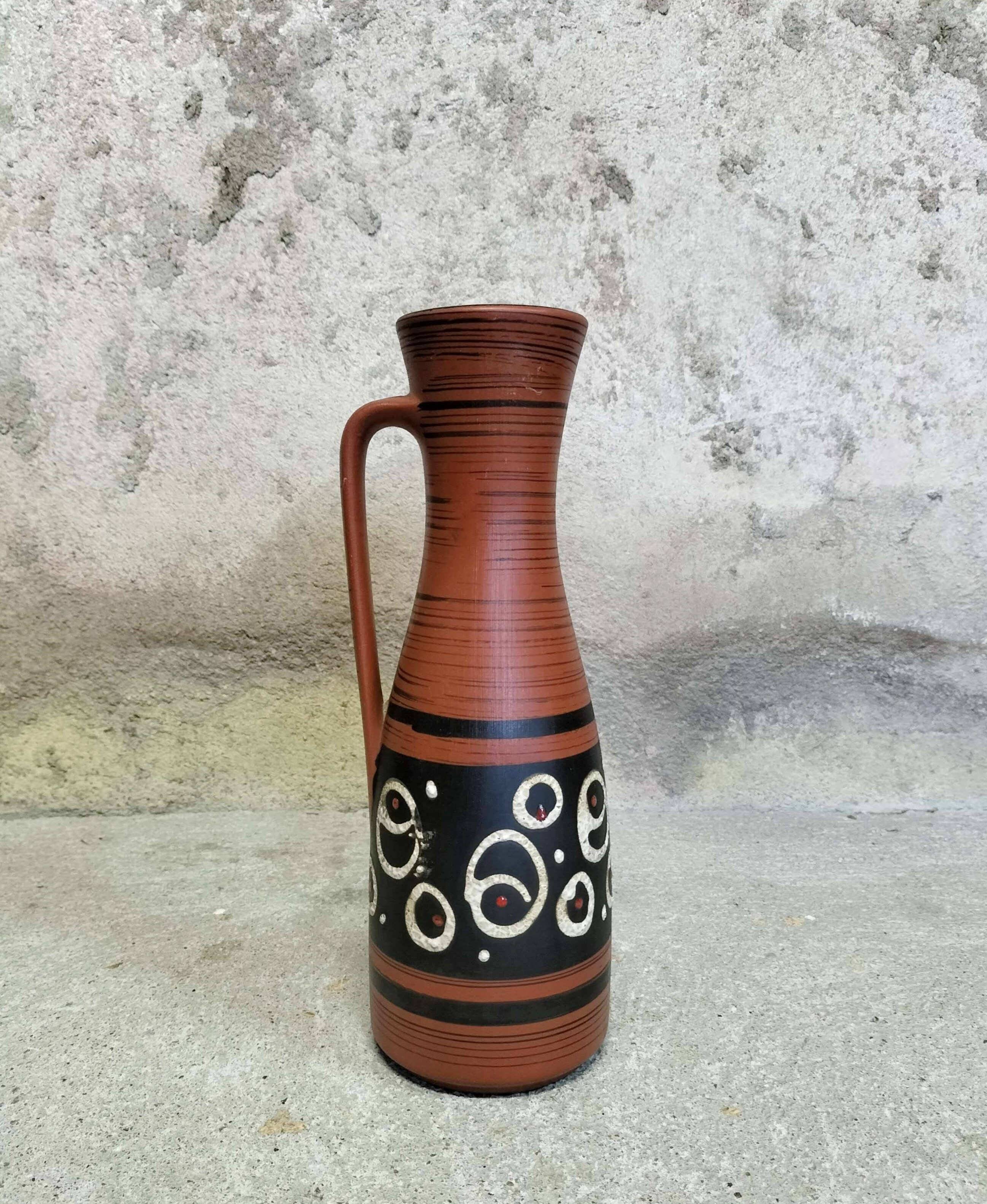 Large West Germany ceramic handled vase