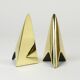 Pair Carl Auböck Minimalist Rocket Brass Bookends #3846, Vienna, Austria
