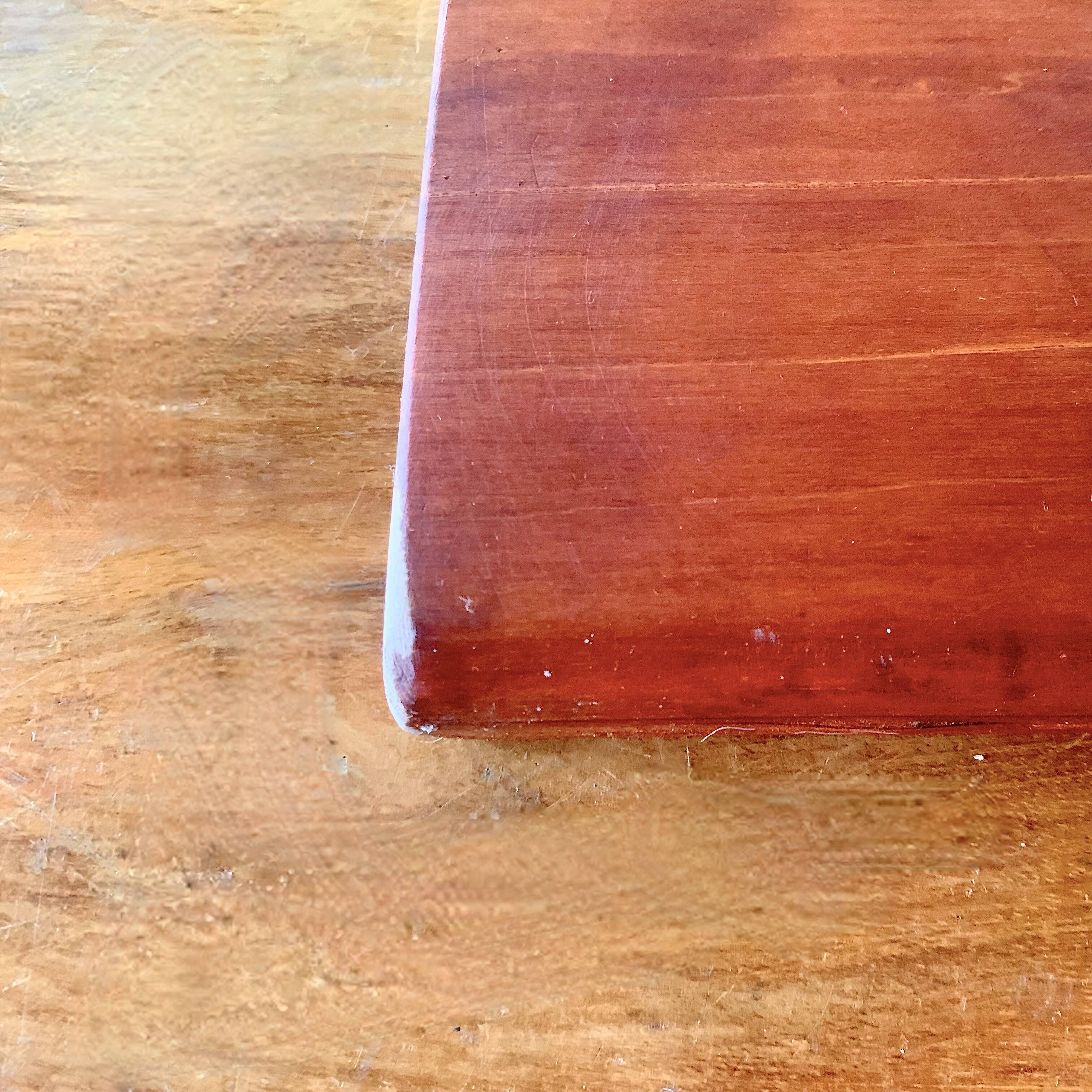 Vintage wooden wall coat rack - 6 double hooks