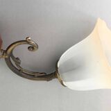 Frosted glass tulip wall light