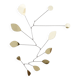 Large brass petal mobile