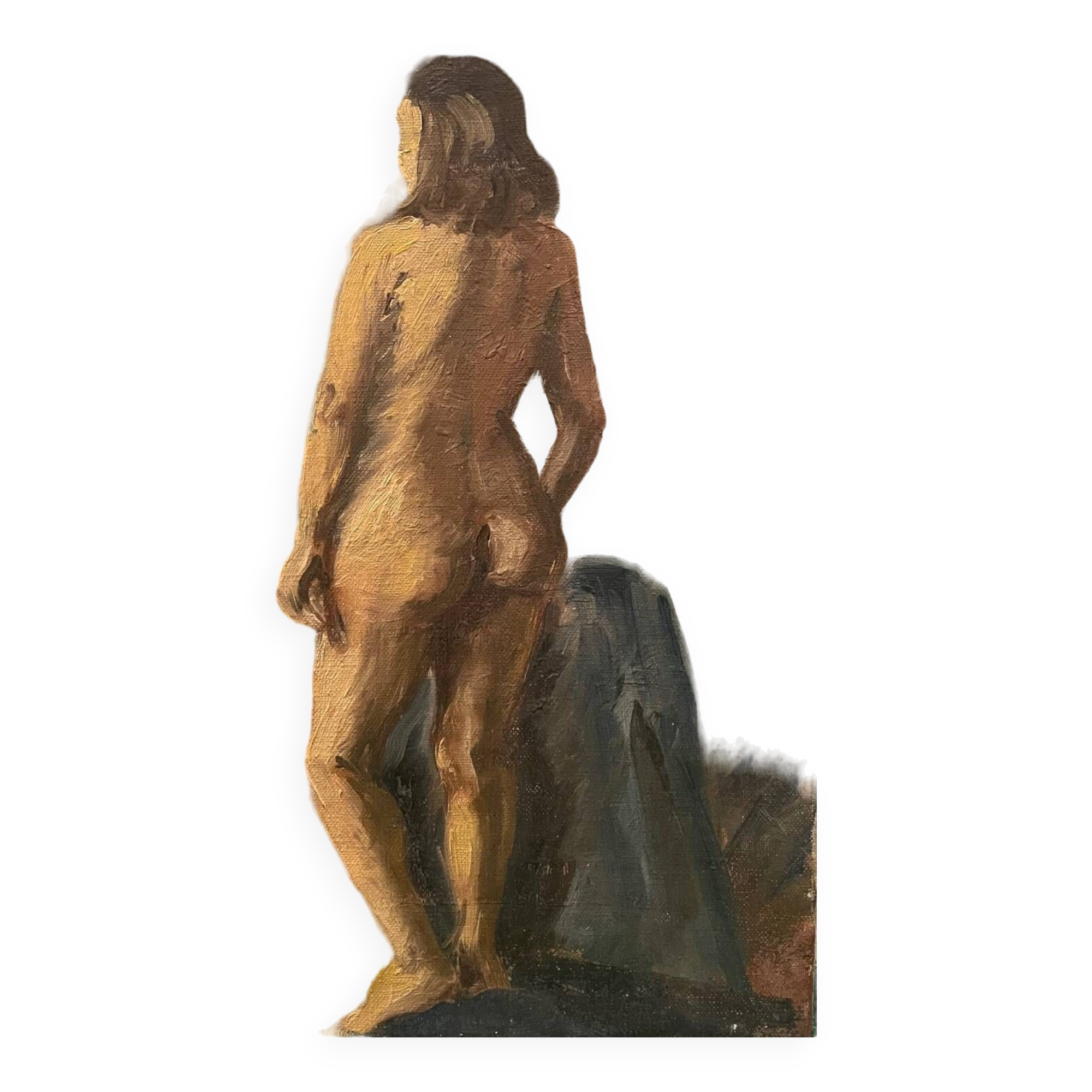 Old painting female nude 20th century