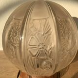 Lamp with globe hettier vincent verrerie des hanots art deco 1930