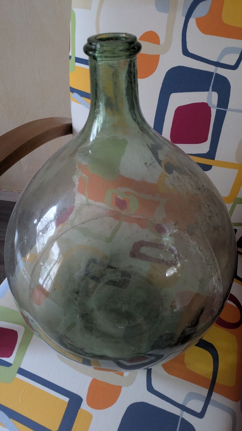 Authentic large antique Dame Jeanne