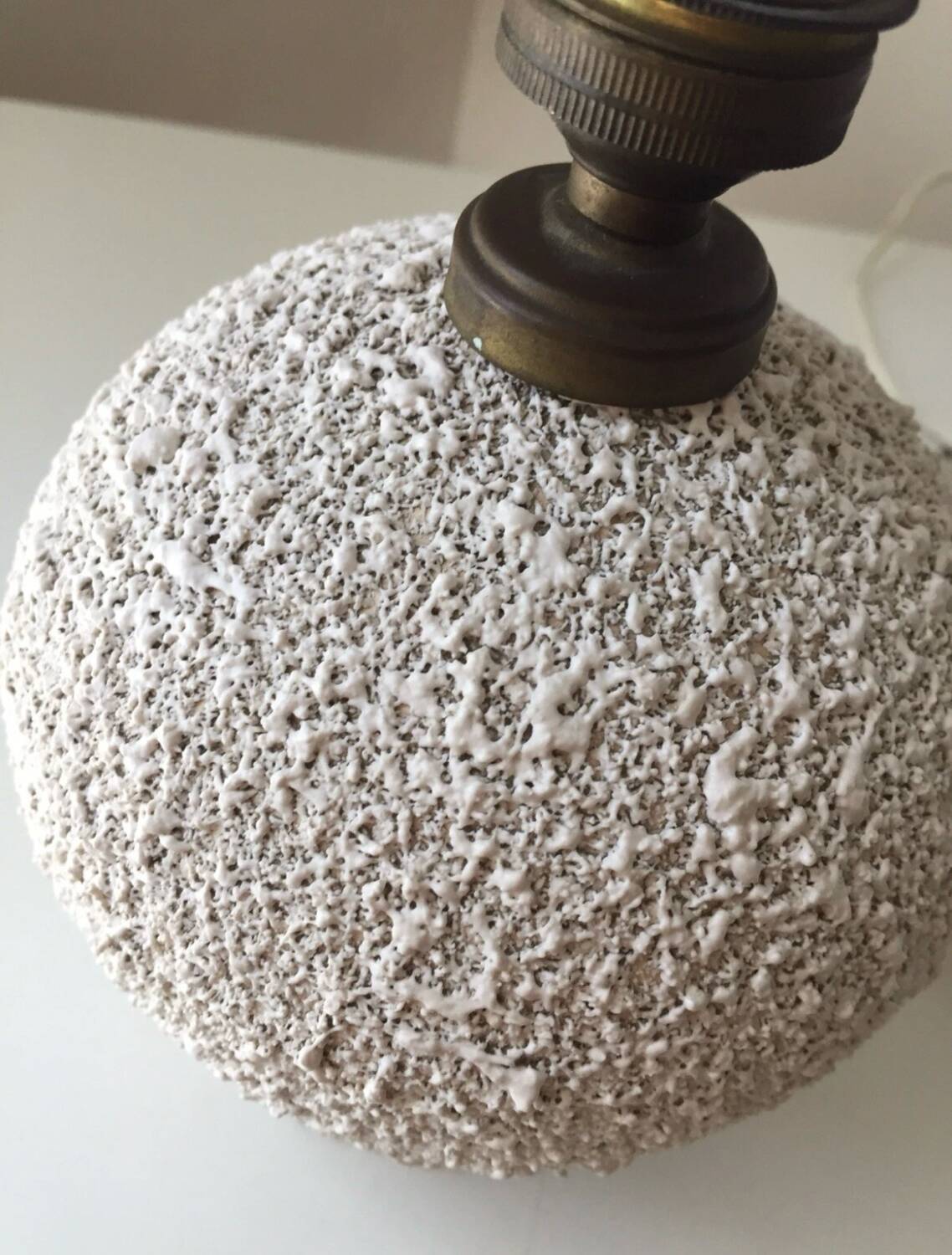 Vintage ceramic lamp base crispe 1940 primavera Bentejac
