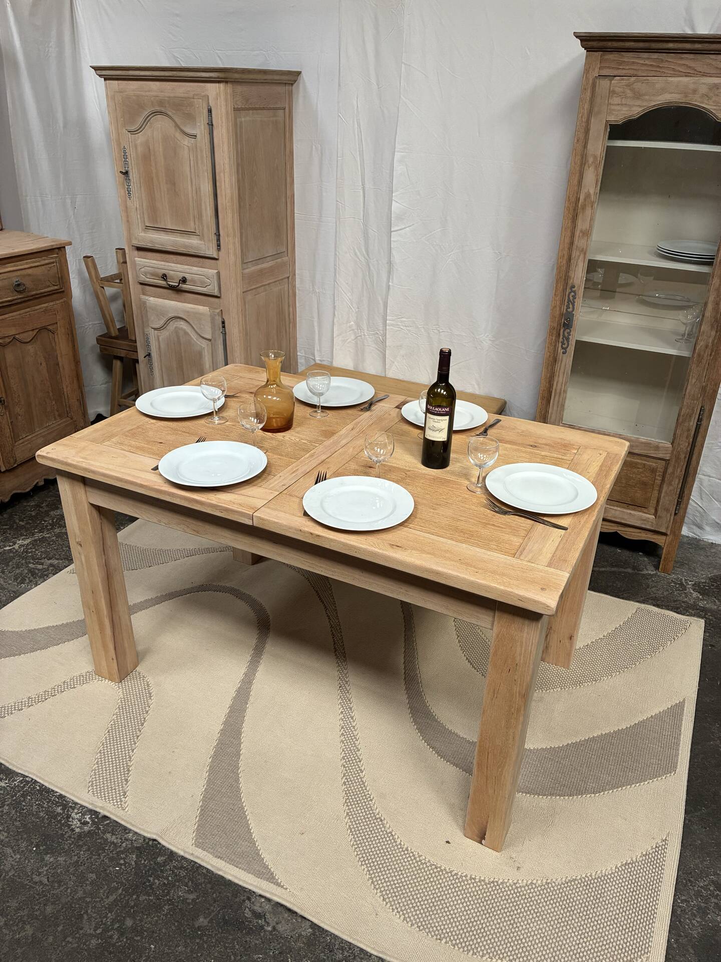 Solid oak farmhouse table