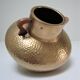 Vase pansu brass patinated vintage art deco style