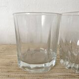Verres à whisky, verres à eau dépareillés