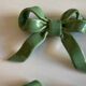 Set of 6 ribbon knife holders in green glazed earthenware 1980