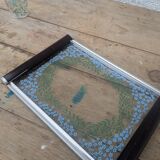 6 verres et plateau Art Déco