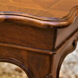 Italian wooden coffee table with marquetry inlaid top