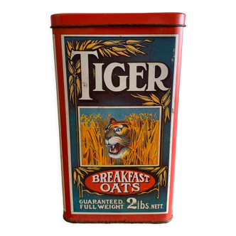 Boite vintage metal tiger breakfast oats