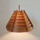 Rare Midcentury Large Wooden Pendant, Hans-Agne Jakobsson, Sweden, 1960s