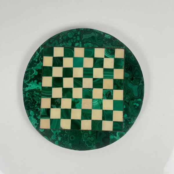 Jeu d’échecs décoratif en malachite, 1950–1970