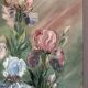 Les iris, huile au couteau signée