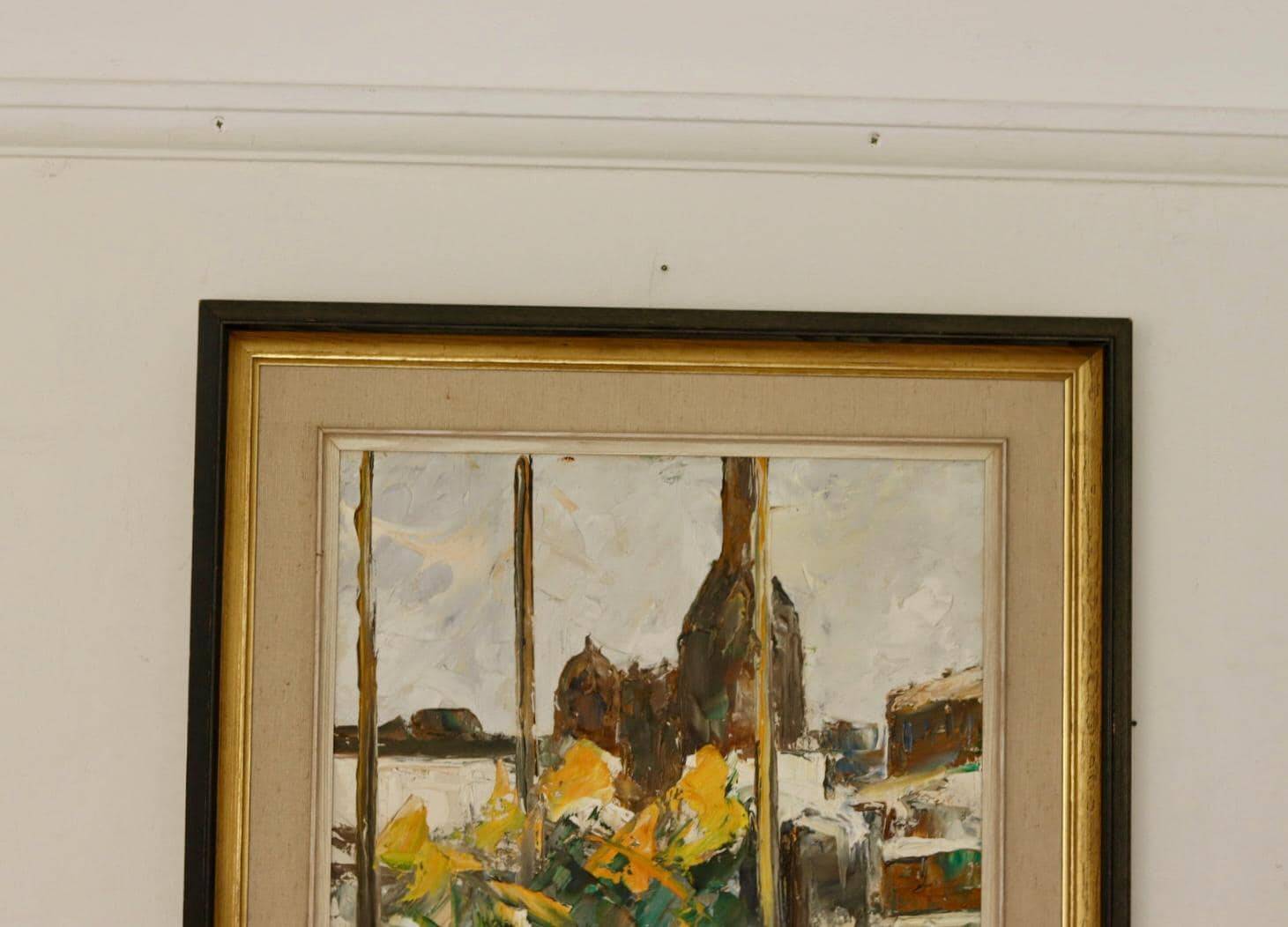 "Yellow Flowers by a Window" by T. Stenbäck