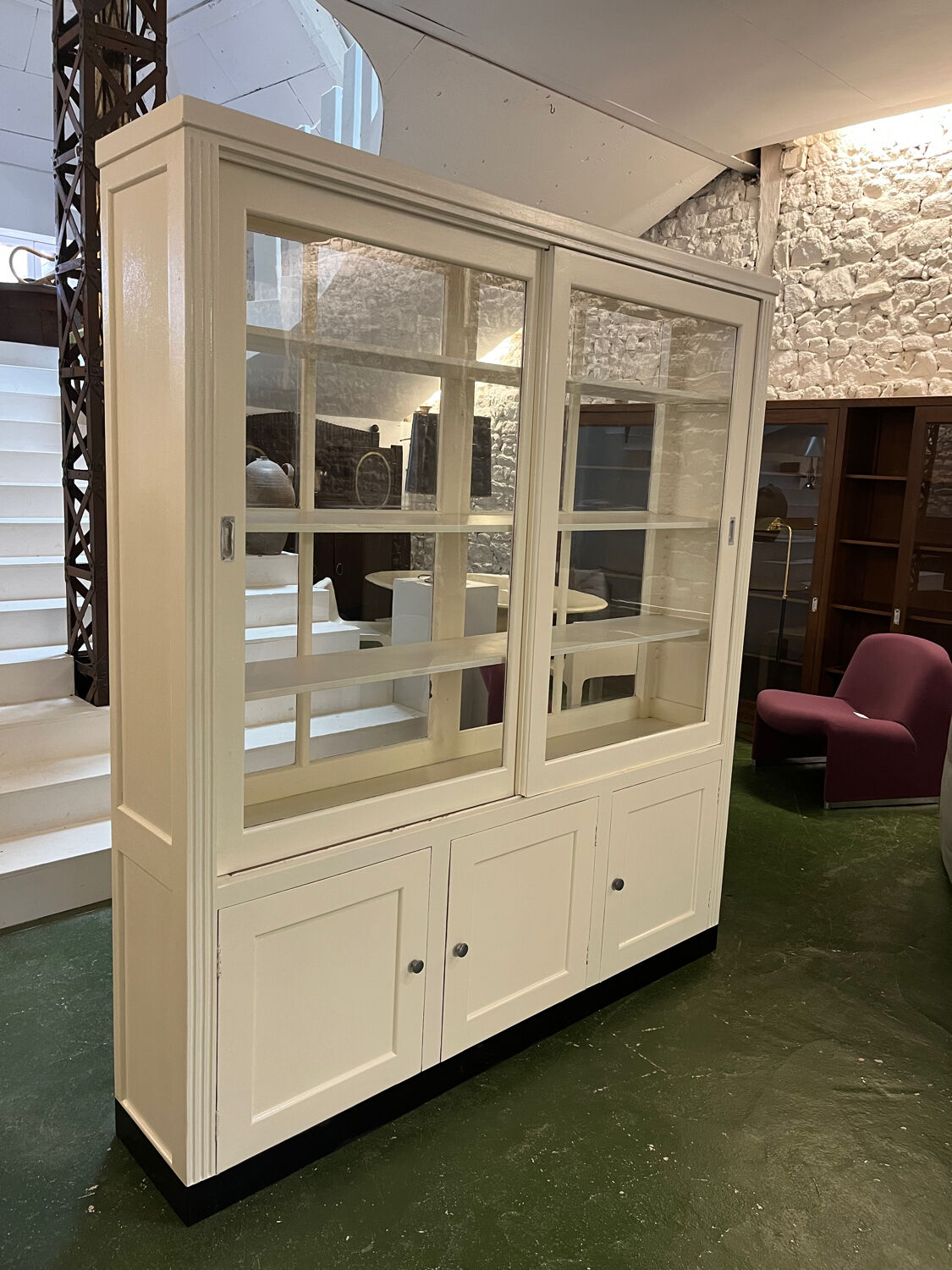 1950s Workshop Display Cabinet