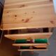 Commode colonne en pin 5 tiroirs