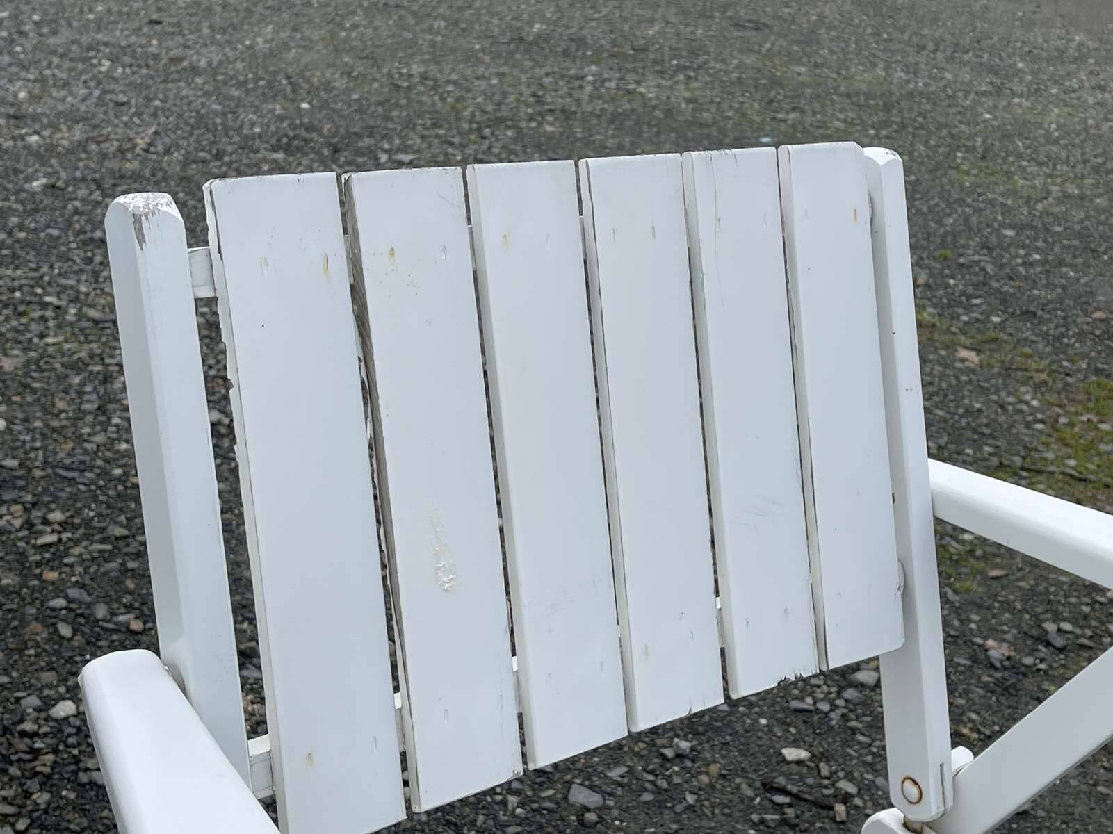 Pair of wooden garden armchairs from the 1960s from the youpy brand
