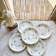 Set de 5 assiettes à dessert décor fleurs