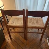Set of 2 straw chairs