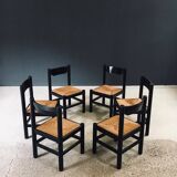 Mid-Century Modern Carimate Dining Chairs, Italy, 1970s, Set of 6