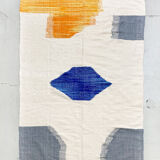 Kilim berber Moroccan ecru with colorful patterns 330x220cm