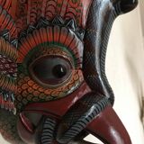 Wooden triptych mask