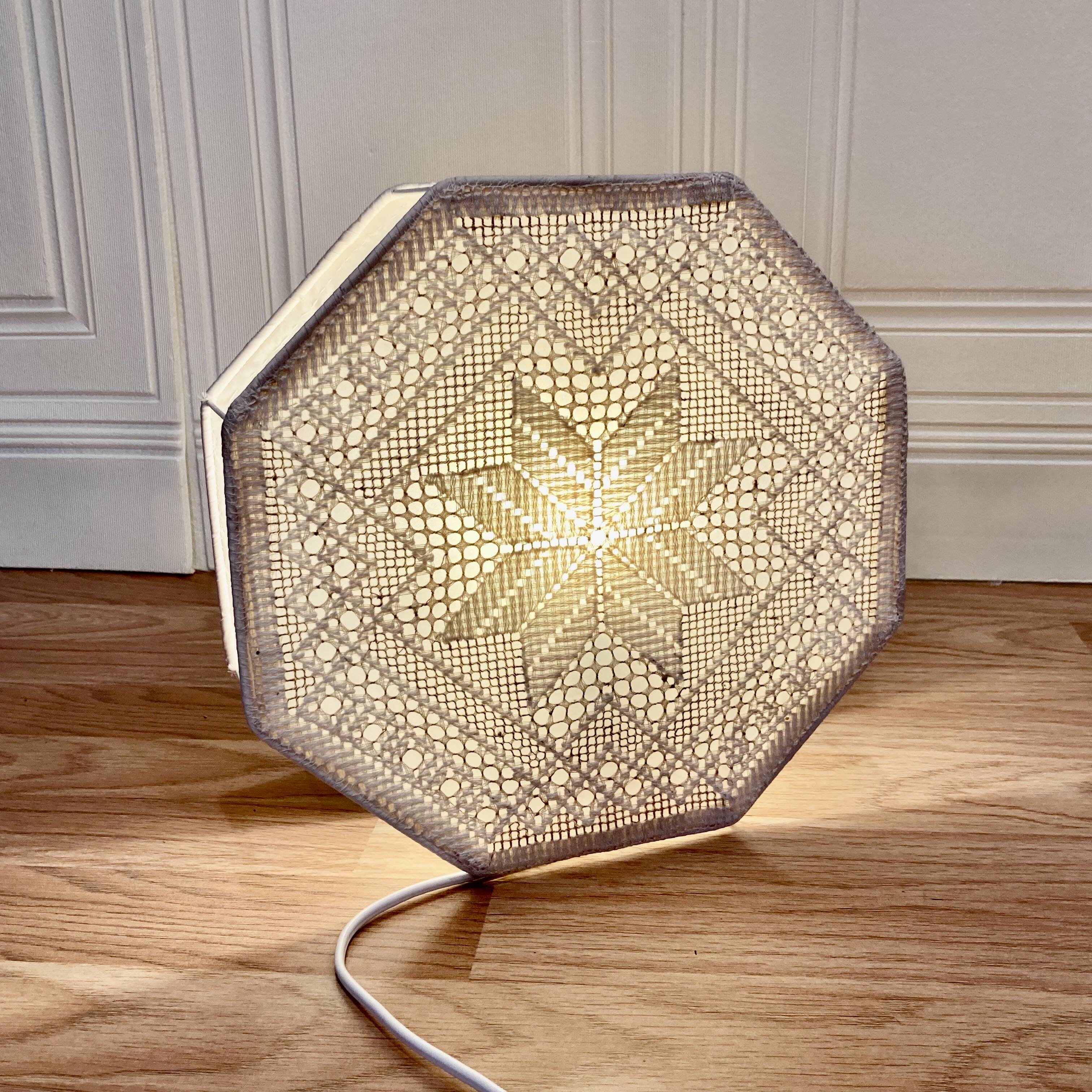 BEAUTIFUL APPLIQUE OR SCANDINAVIAN DESIGN LAMP 1950.