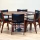 Table à manger ronde Arkana du milieu du siècle en bois de rose brésilien