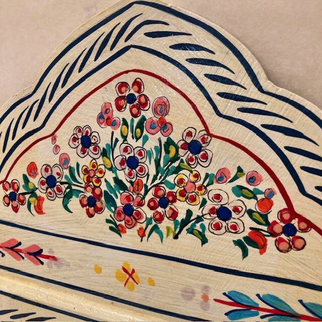 Painted Wood Door Mirror