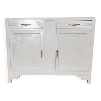 UNIQUE WHITE ART DECO SIDEBOARD