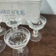 Set of 6 crystal digestif glasses from Saint Louis Trianon.