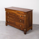 Commode Biedermeier, France, 19ème siècle, Bois de noyer massif