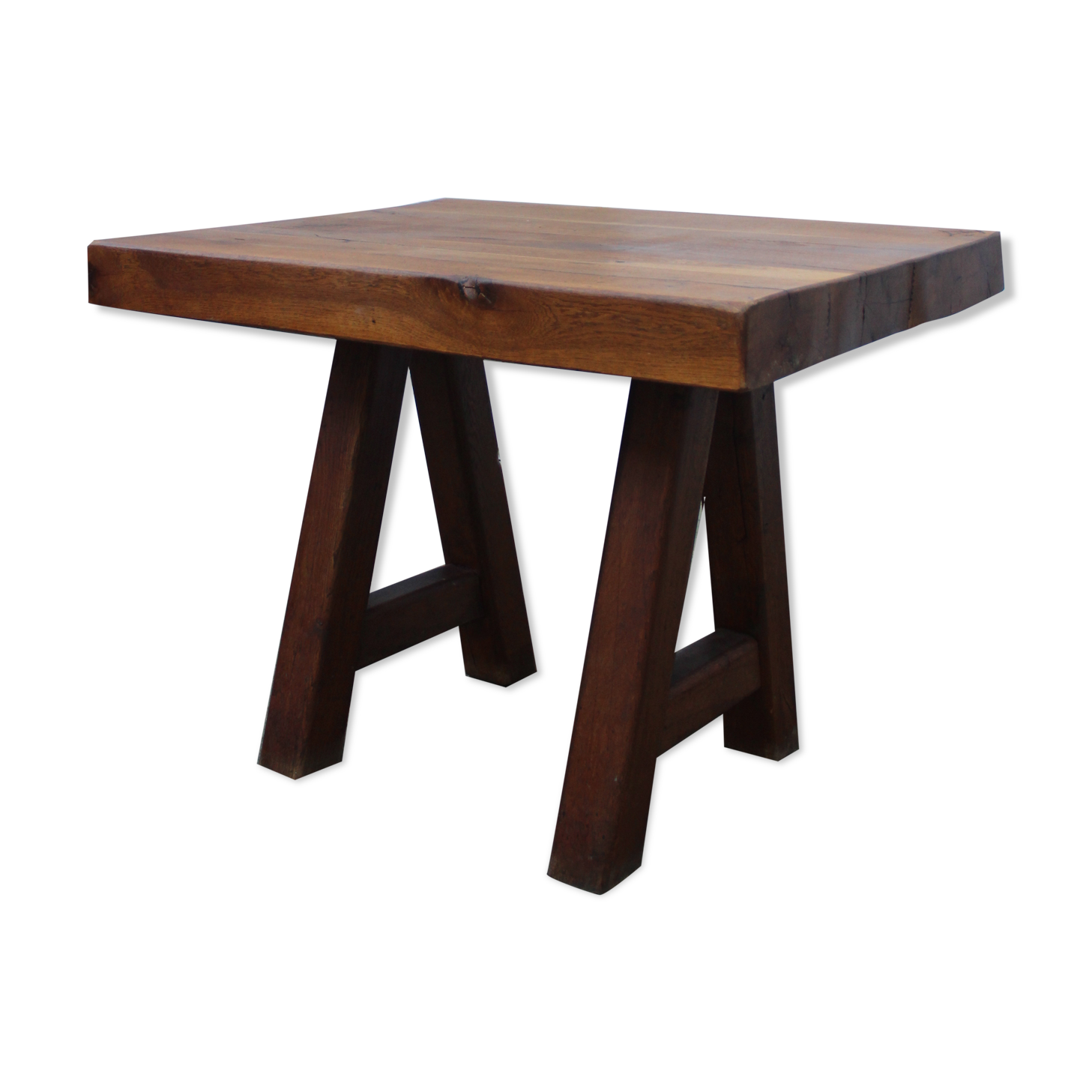 Solid oak table, published by Mobichalet, Belgium, 1950