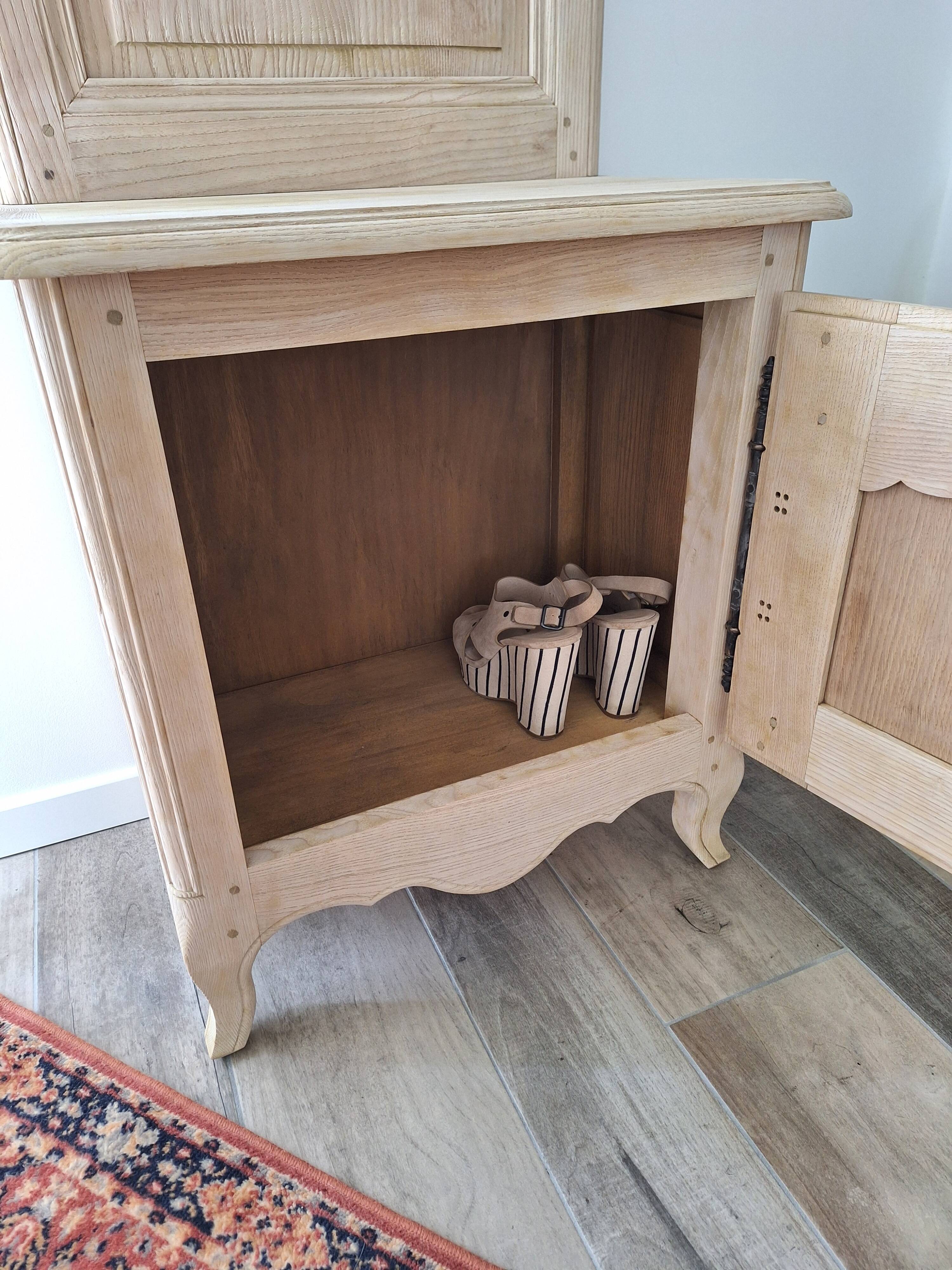 Restored antique oak entrance wardrobe