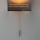 Applique vintage, chrome et opaline, France 1970