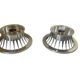 Pair of Keltum Pleet silver metal candlesticks