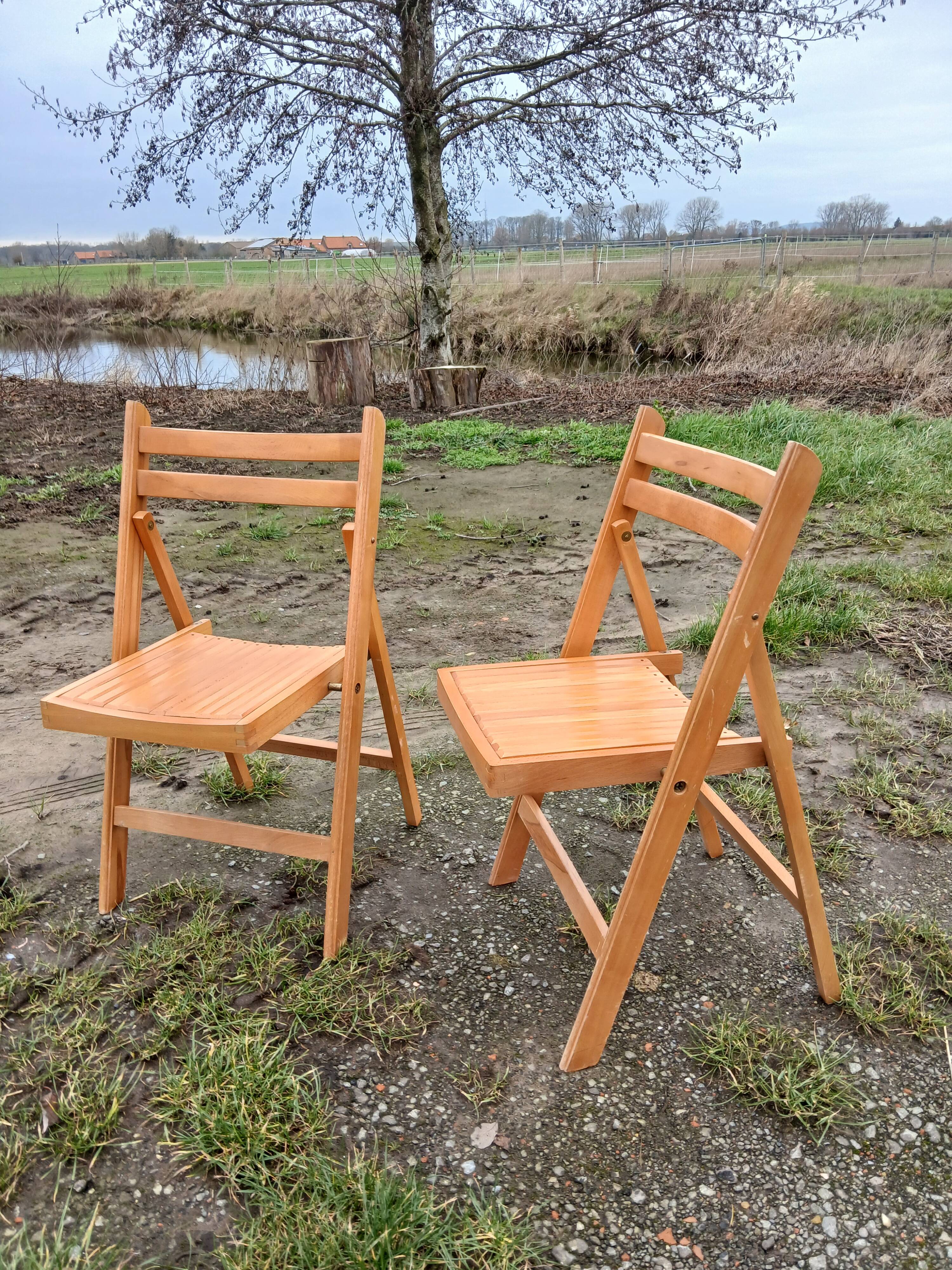Vintage folding chairs