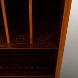 Bibliothèque en palissandre de design danois avec porte-disques vinyles, années 1960