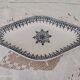 Ravier, oblong cup Saint-Amand model Primax decoration frieze blue arabesques