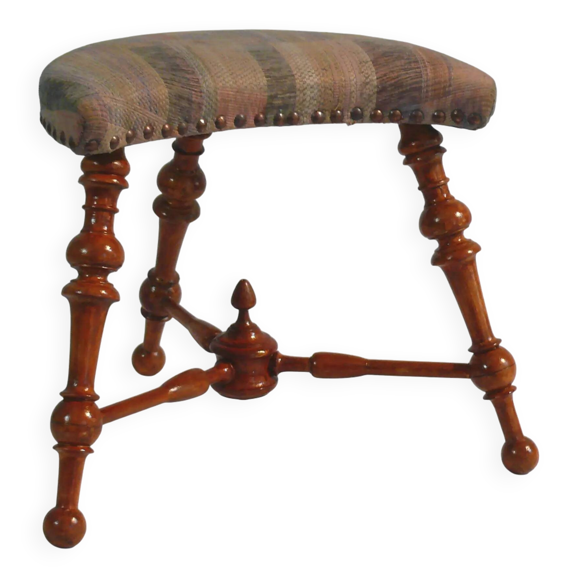 Victorian Stool, Three Legs, Upholstered Stool, Footstool, Vintage