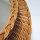 Vintage woven rattan marrow round mirror 1960